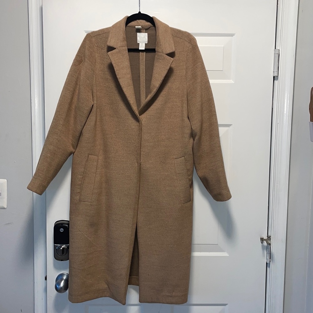 Camel trench coat